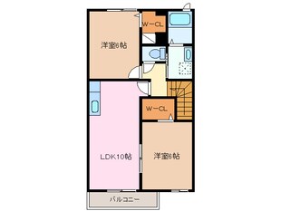 北楠駅 徒歩27分 2階の物件間取画像